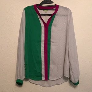 Color block blouse